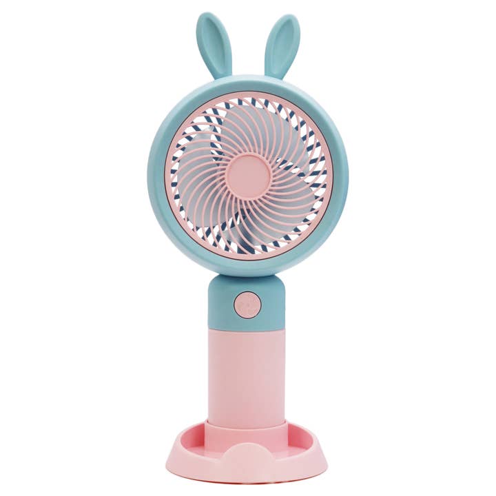 Cap Zone – wholesale Elektrisk handfläkt – Bunny Ear Matte Pastell Handhållen Elektrisk Fläkt - 12 st9