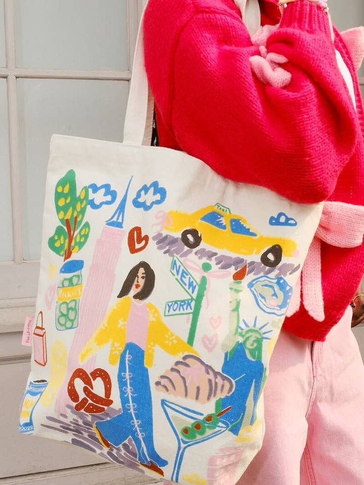 New York Sketchbook Tote Bag for wholesale by Mure and Grand