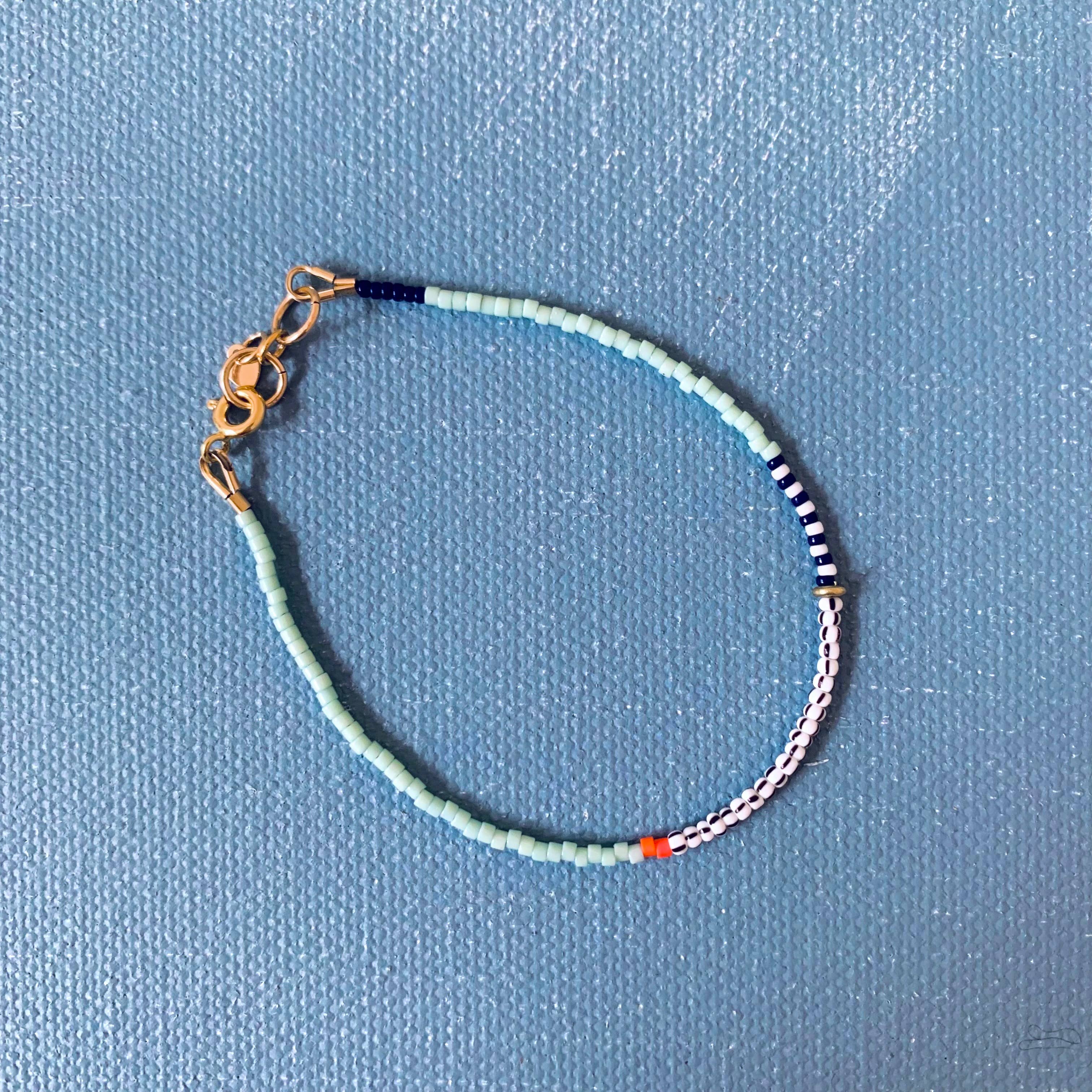 Alice Rise - Wholesale Armband met kralen - Armband Thinnest Line, ijsbergblauw0