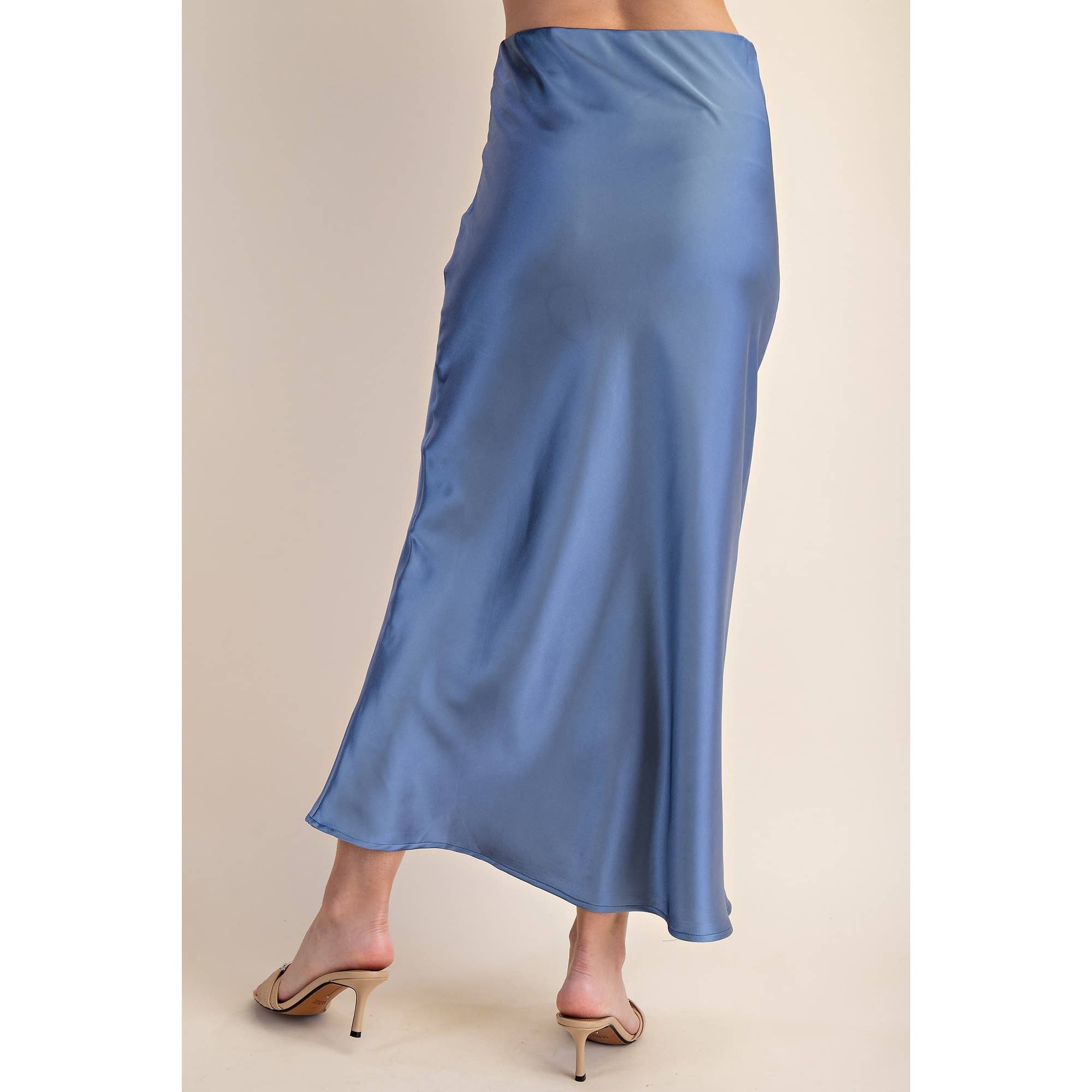 STYLE USA - Wholesale Skirt - Women's - Midi Satin Skirt12