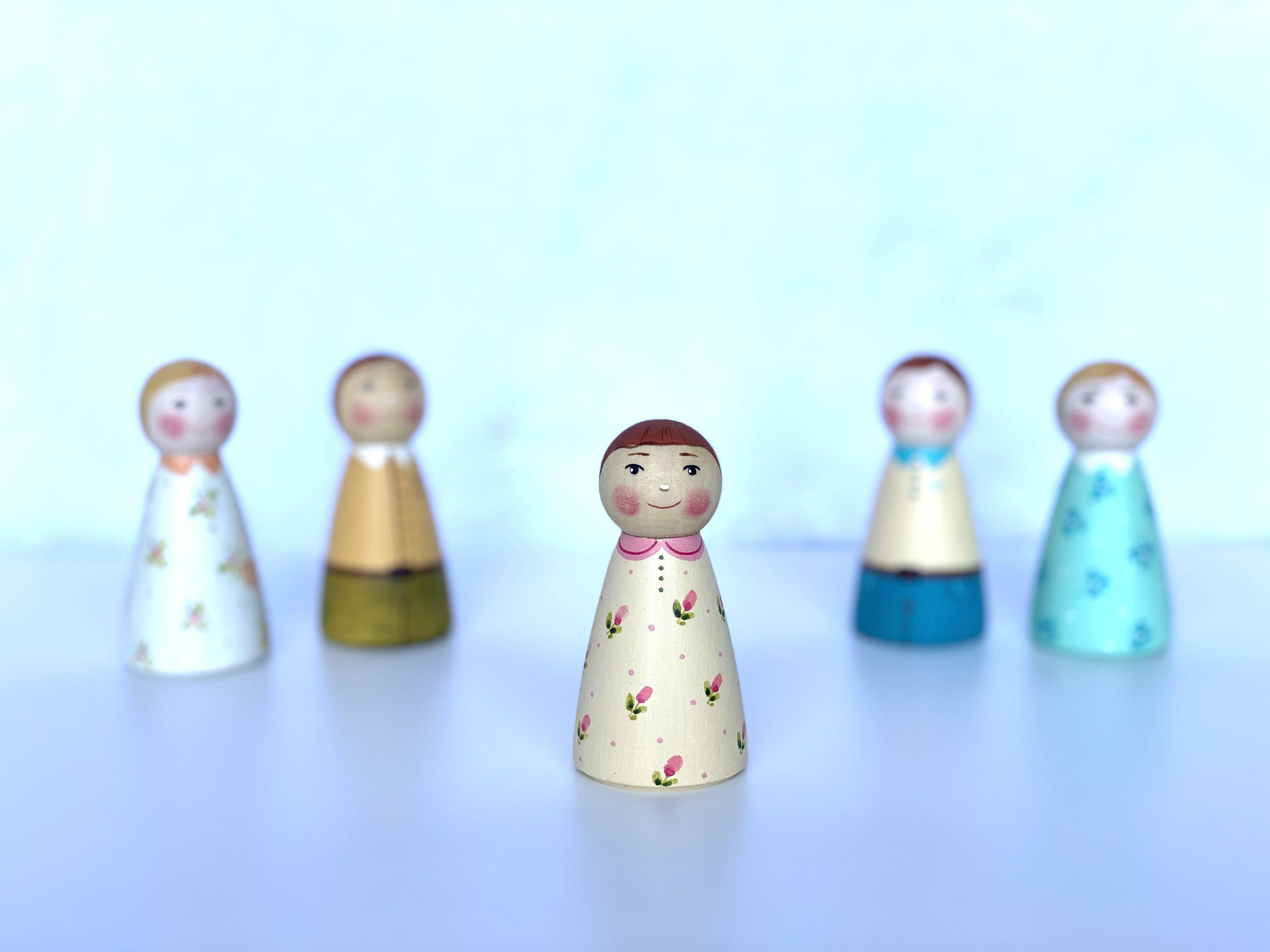 PoppyBabyCo - Wholesale Wood Toy - Kids - Wooden Peg Dolls Boy/Girl3