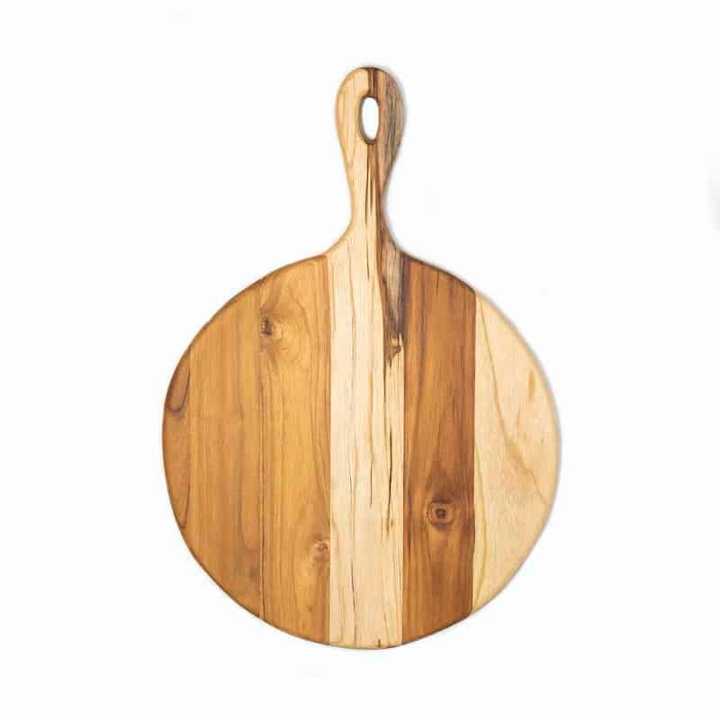 Upavim Crafts - Wholesale Cheese Board - Teak Large Round Charcuterie Board with Handle2