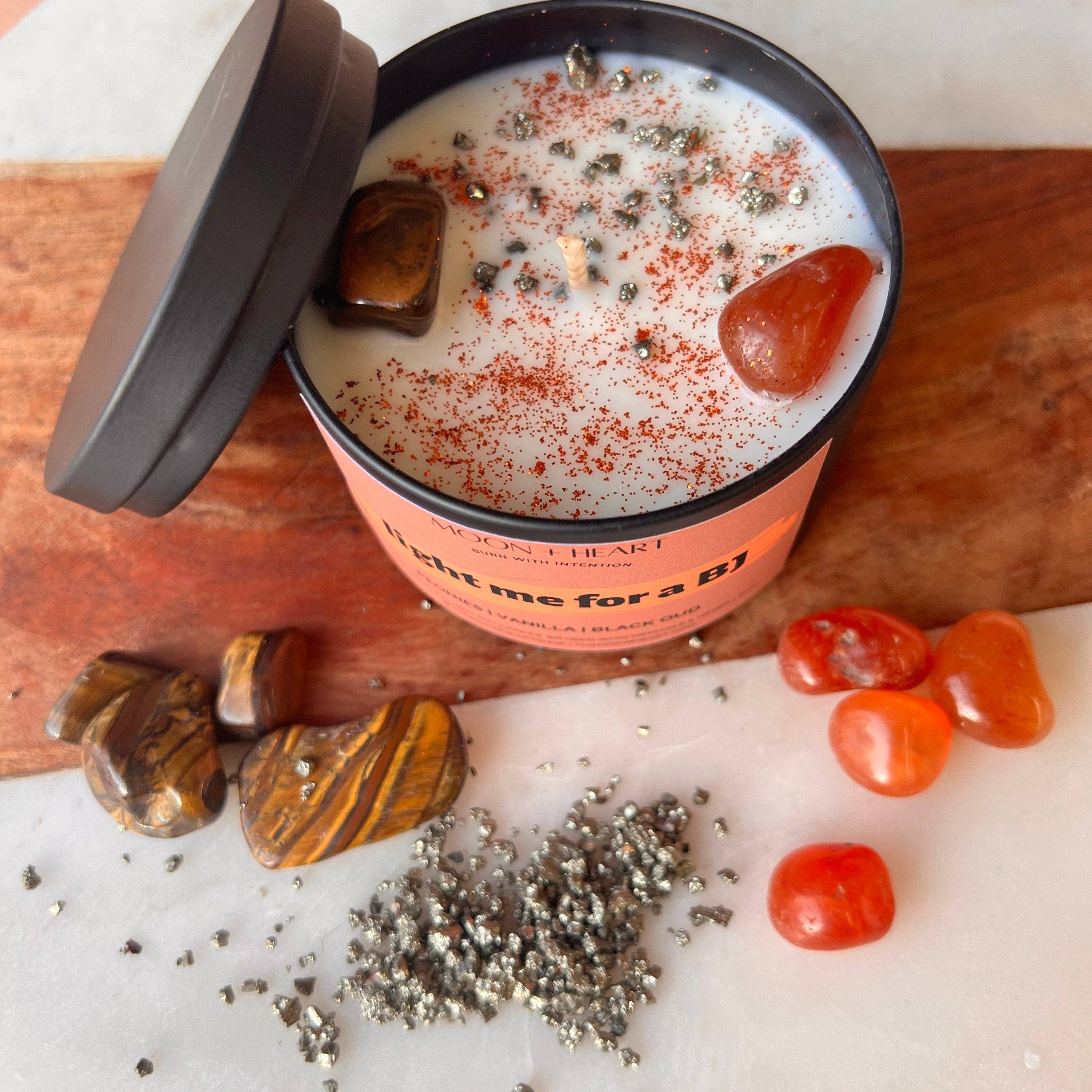 The Moon+Heart - Wholesale Jar/Filled Candle - Light me for a BJ Candle | Cool Candles | Aesthetic Candles | Manifestation Candles | Intention Candle7