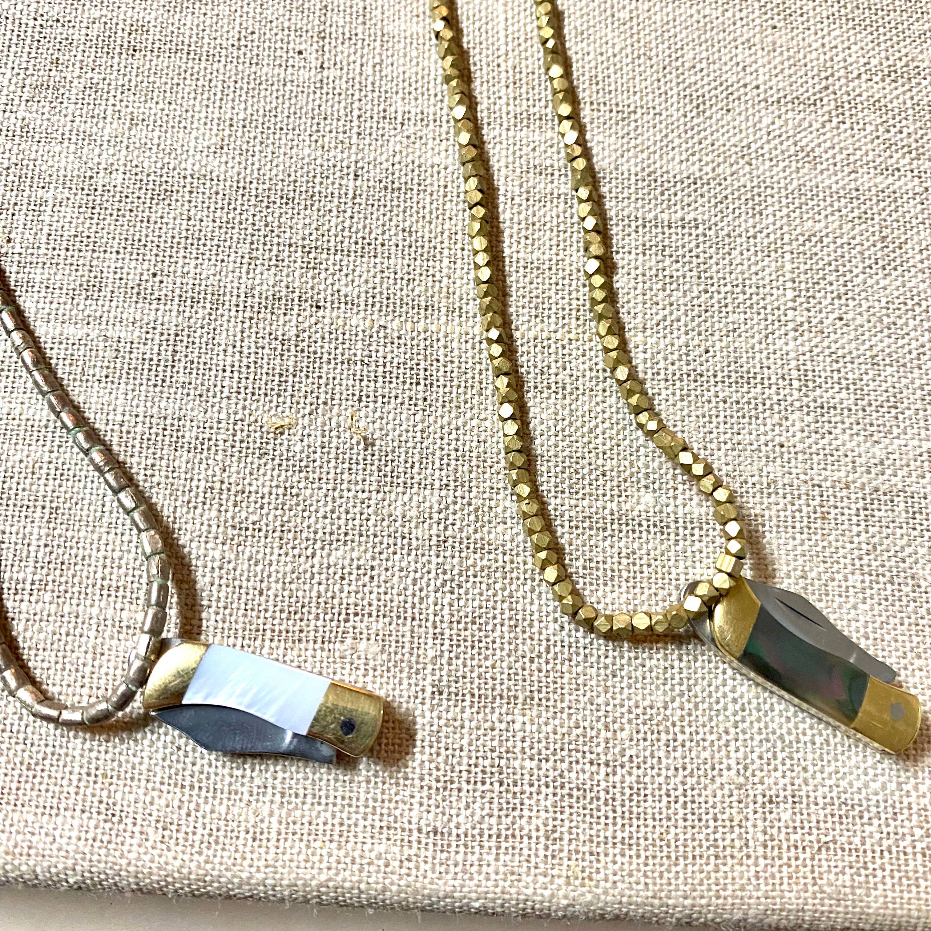 The Merchant Studio – Großhandel Taschenmesser/Halter – MINI Muschelmesser aus Messing2