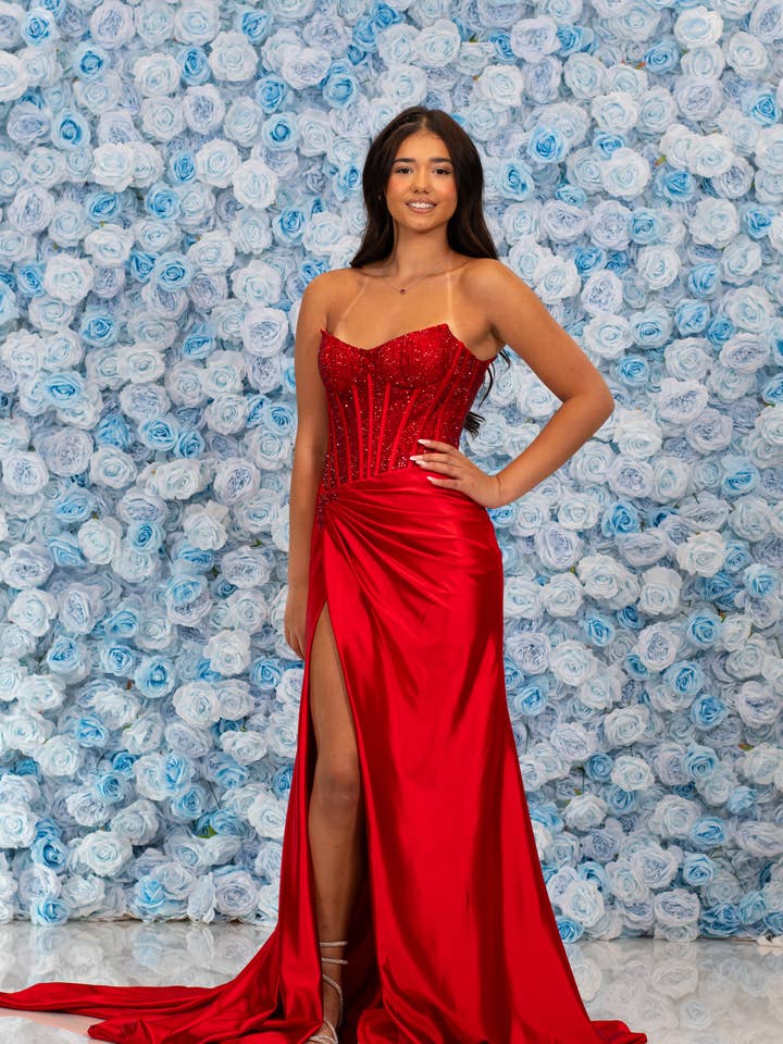 Corina Red PREORDER for wholesale by Ruby Prom