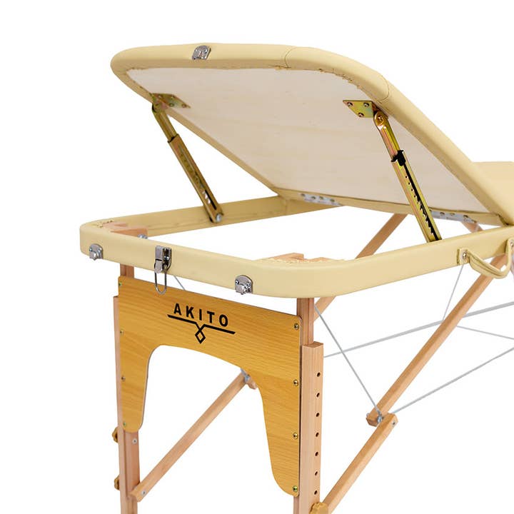 ACUS MED - Vente Appareils de massage - Table de massage pliante en bois Kora Akito 60 cm, trois sections - beige4