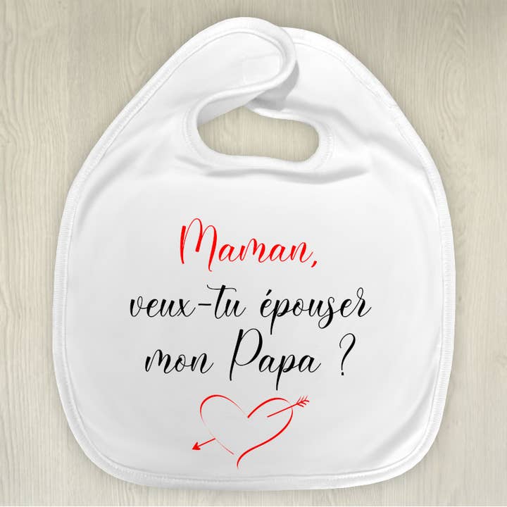 Bavaglino da matrimonio personalizzato per la vendita all'ingrosso da parte di Tendance Cadeau