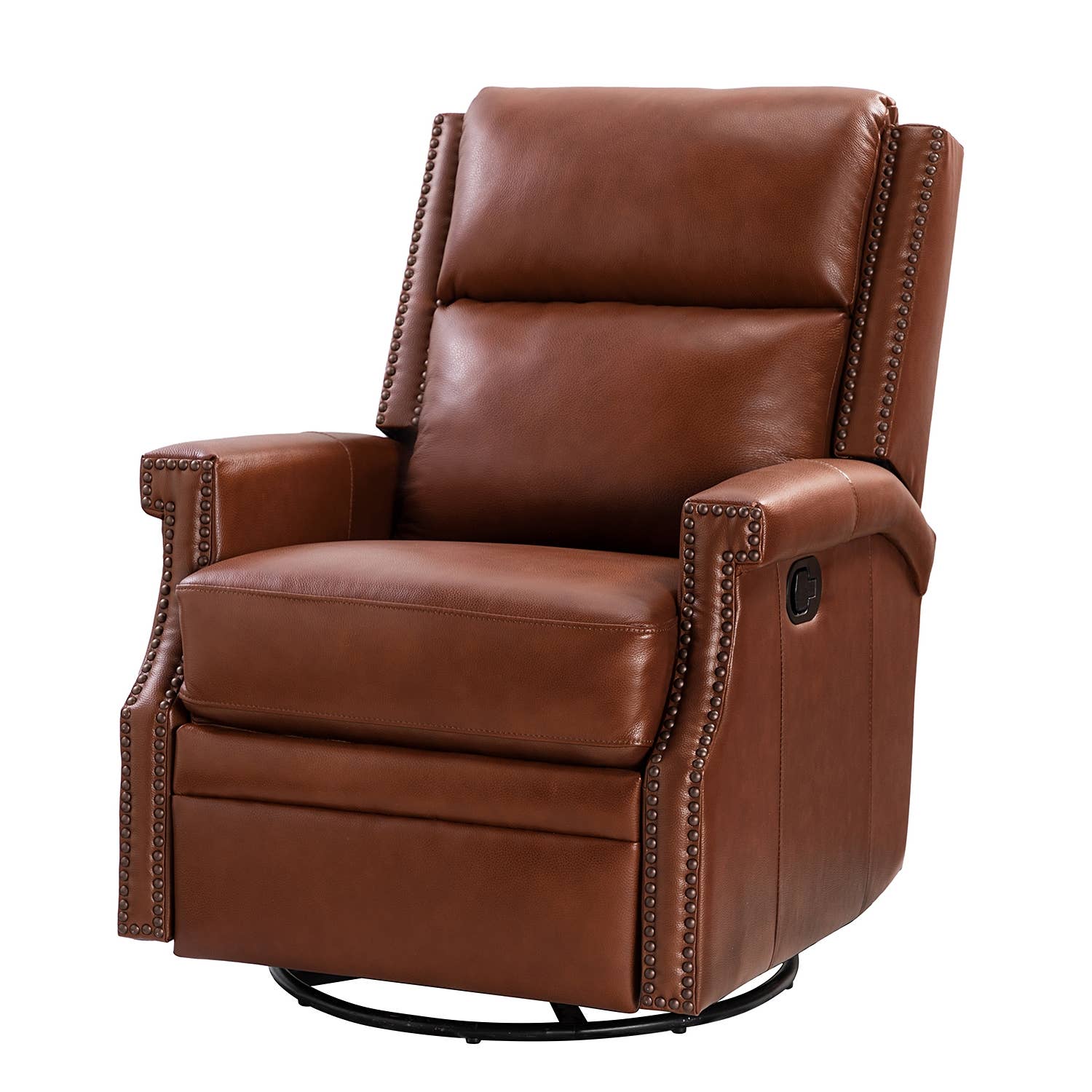 Karat Home - Wholesale Chair - Louise Genuine Leather Swivel Rocker Recliner1