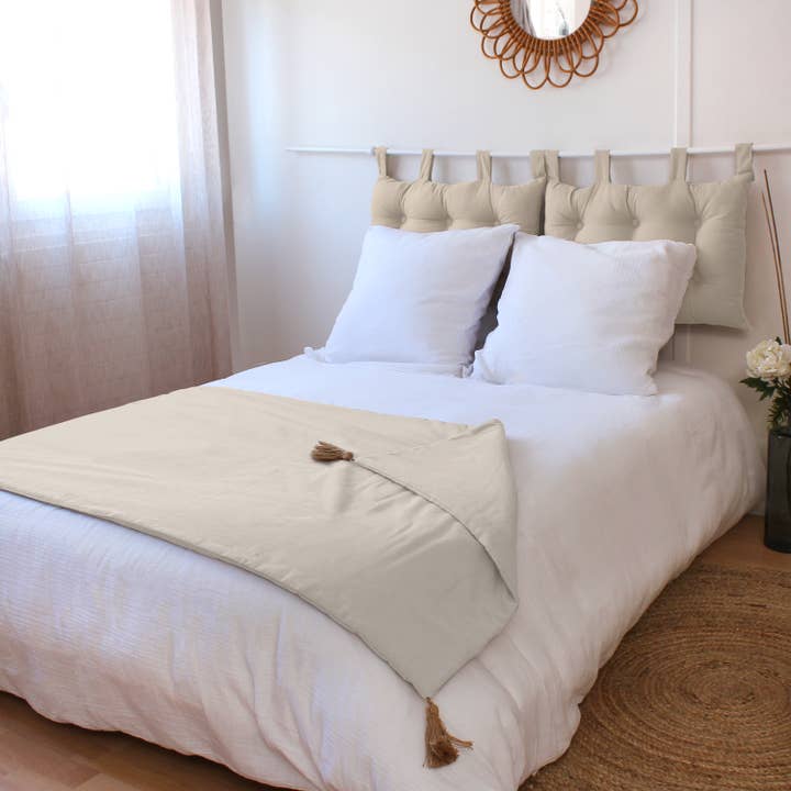 DECOSTARS - CmaDECO - Wholesale Down Comforter - Quilt with jute tassels, 90x190 cm, 11 colors, Panama20