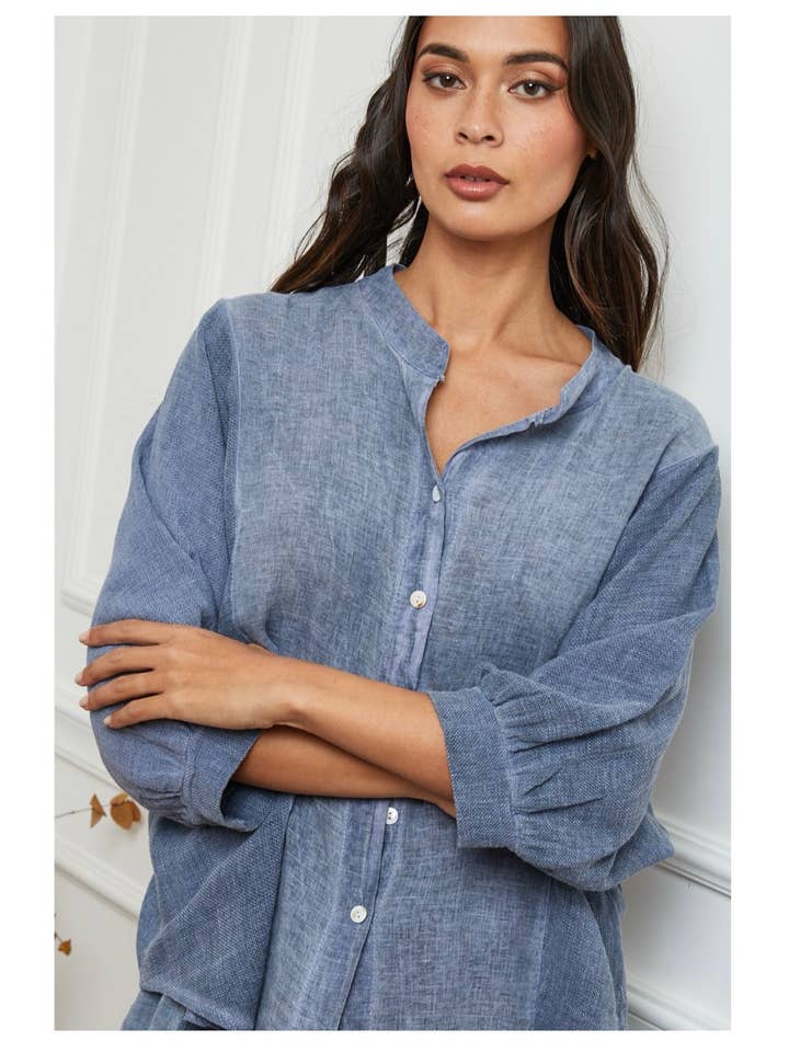 LÉA & LUC - Wholesale Shirt - Women's - 100% Linen Shirt REF. 923020
