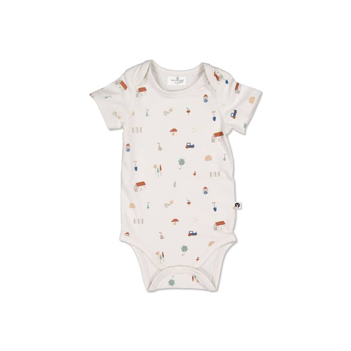 Short Sleeve Bodysuit - Simple Life for wholesale by Burrow & Be Australia