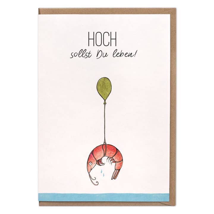 Folded Card – Shrimp Excursion for wholesale by LIGARTI