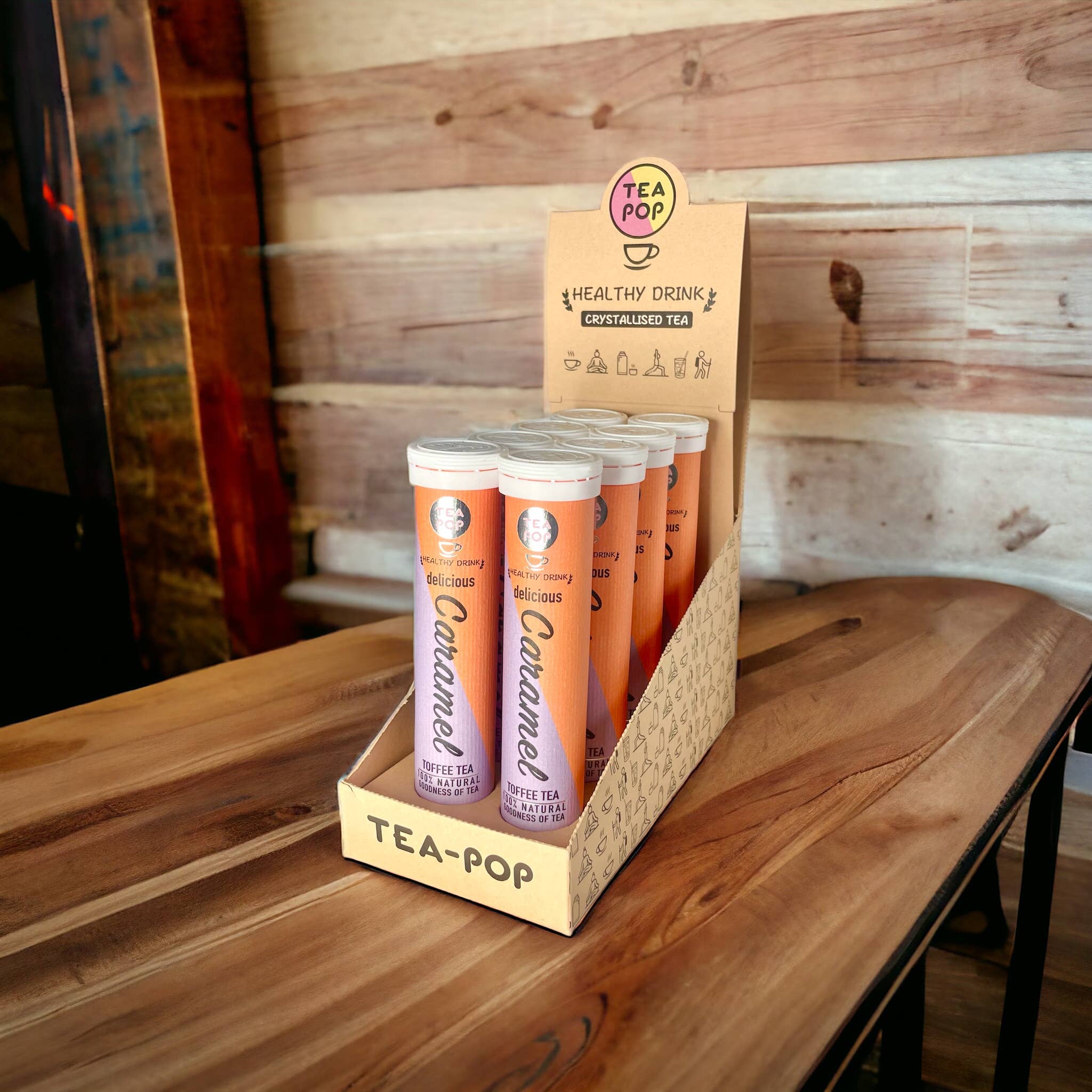 Northern Tea Company - Wholesale Health/Detox Tea - Caramel Tea-Pop | Indulgent Black Tea Blend | 8 Tube Tray3