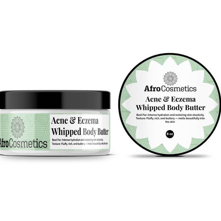 Whipped Body Butter Acne & Eczema 8 oz Jar for wholesale by AfroCosmetics & Culture