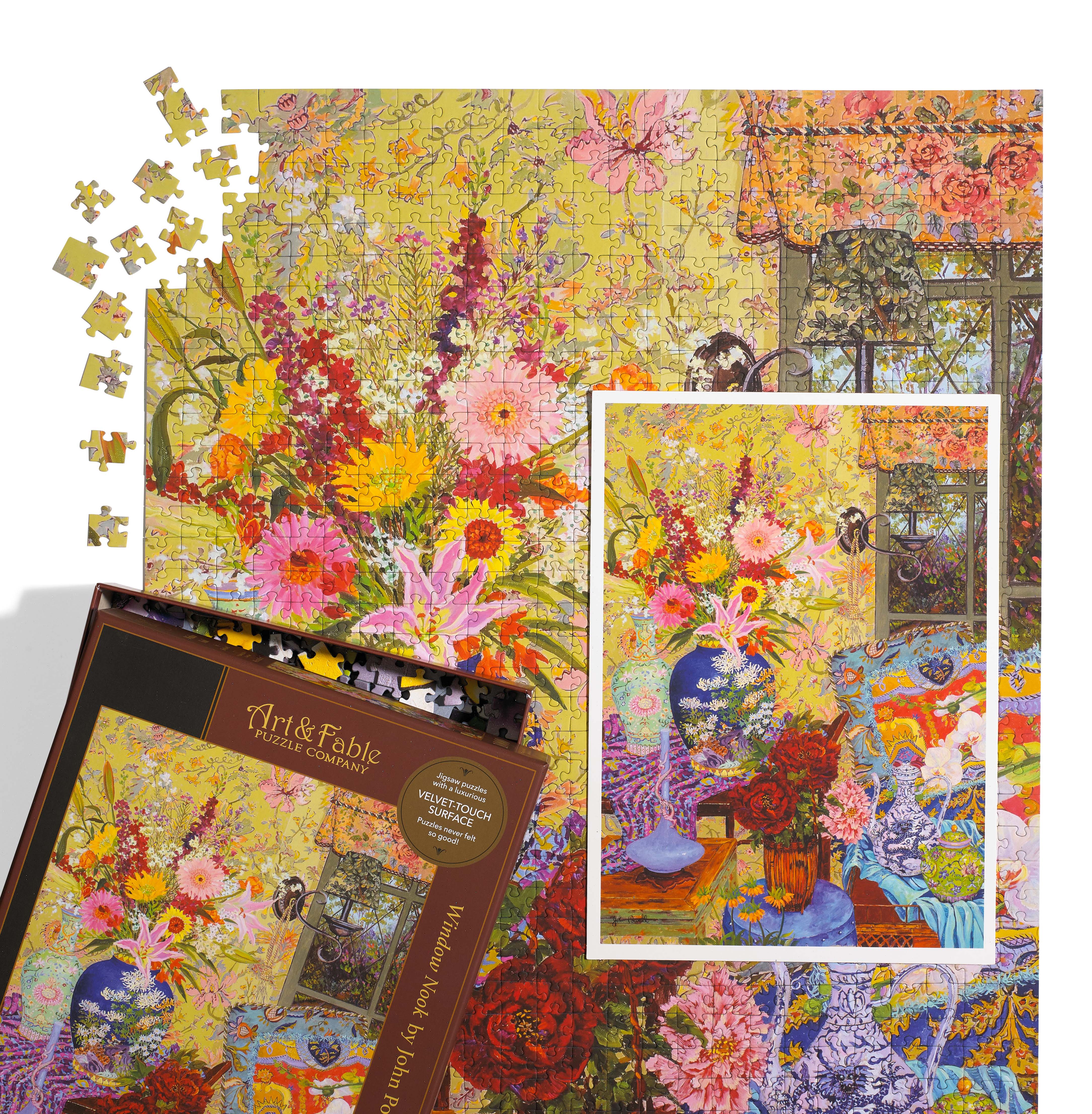 Art & Fable Puzzle Company, LLC - Wholesale Puzzel - Volwassene - Window Nook puzzel met 1000 stukjes en velvet-touch oppervlak1