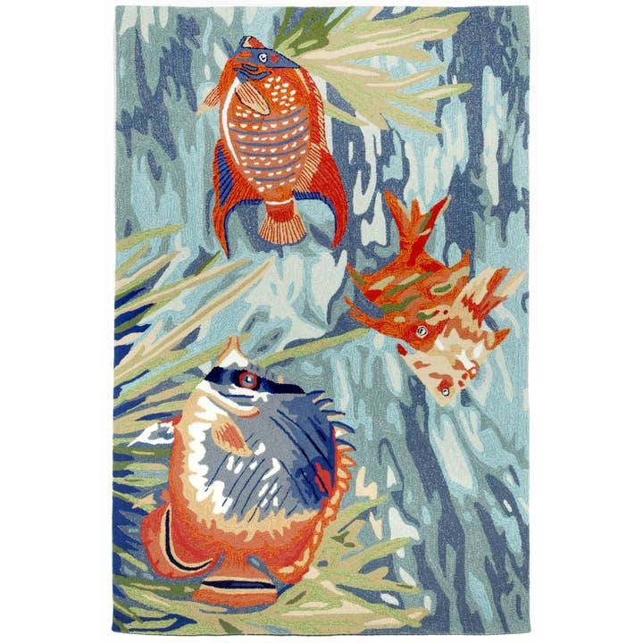 Ravella Tropical Fish Indoor/Outdoor Rug Ocean for wholesale by Liora Manne