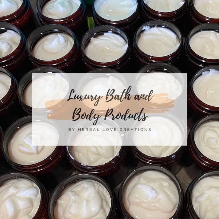 Herbal Love Creations- Luxury Bath and Body - Wholesale Body Balm/Butter - 4 oz Unlabeled Body Butter - Label and Resell As Your Own