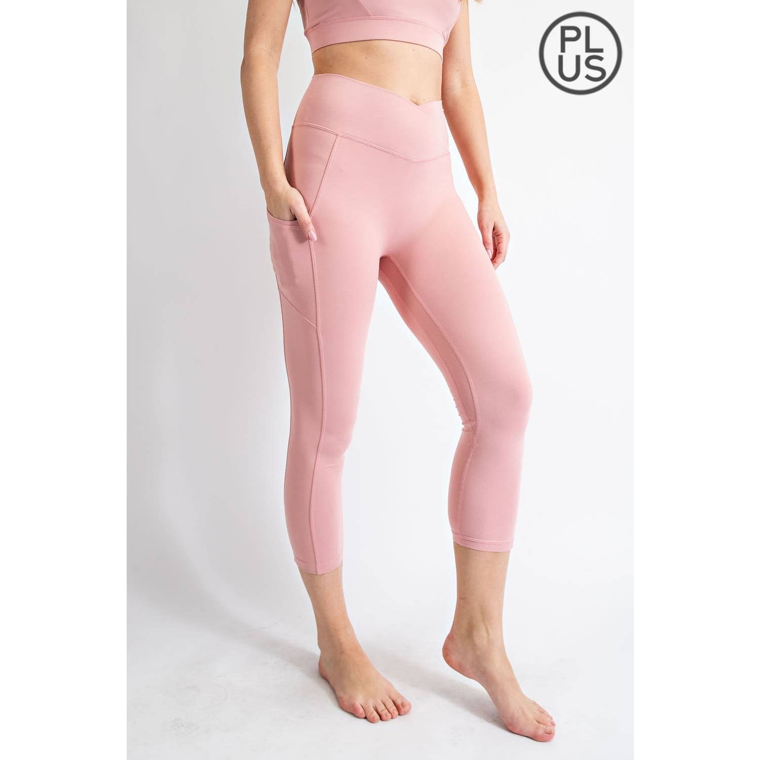 Rae Mode - Wholesale Athletic/Lounge Leggings - Women's - PLUS SIZE V WAIST CAPRI LENGTH LEGGINGS26