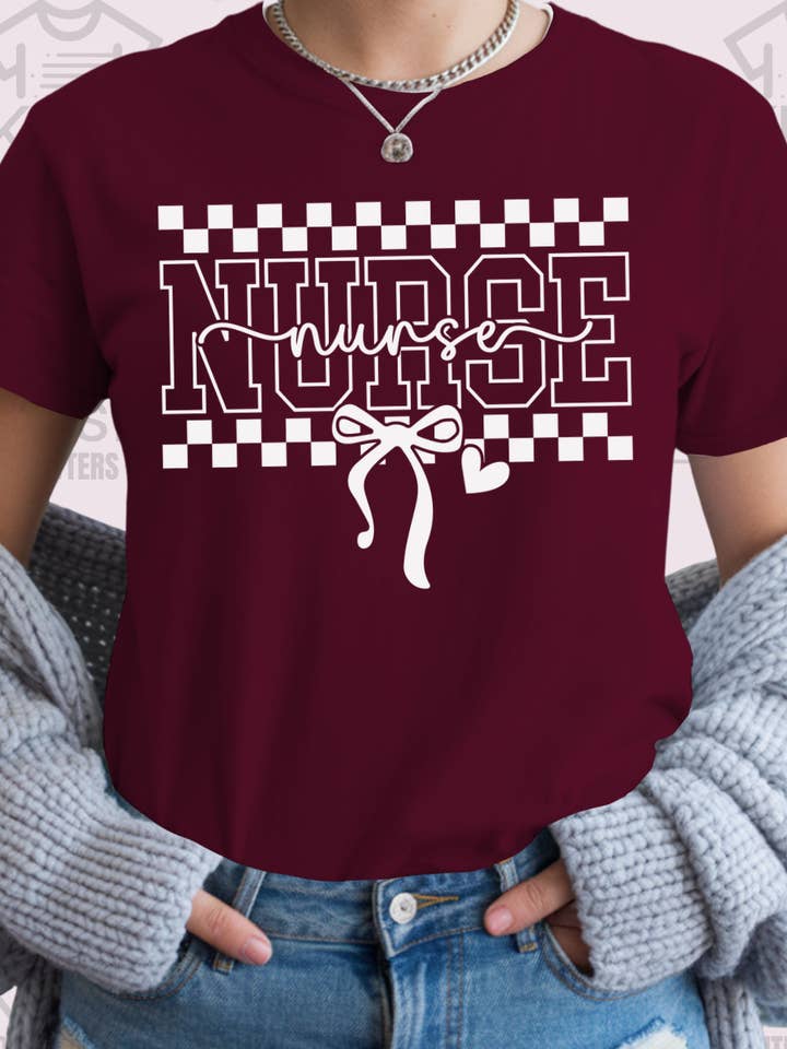 Nurse Checkered - T-Shirt Gildan Softstyle for wholesale by Inklusive Printing, Designs & More