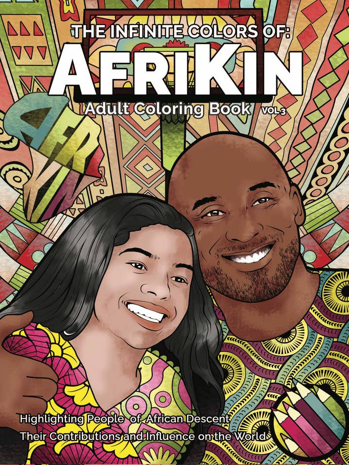 The Infinite Colors of AfriKin Vol 3 Adult Coloring Book for wholesale by AfriKin