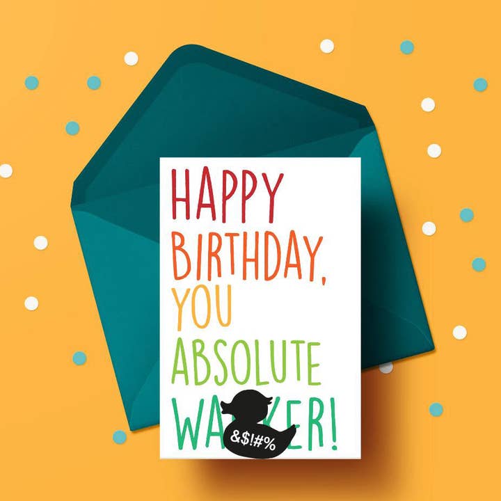 Buon compleanno Absolute W*nker! Carta per la vendita all'ingrosso da parte di Dukki Gifts