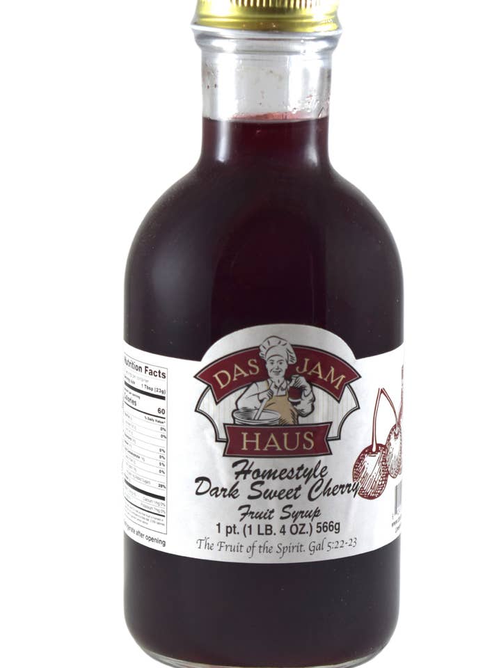 Mörk söt körsbärsfruktsirap för wholesale av Das Jam Haus