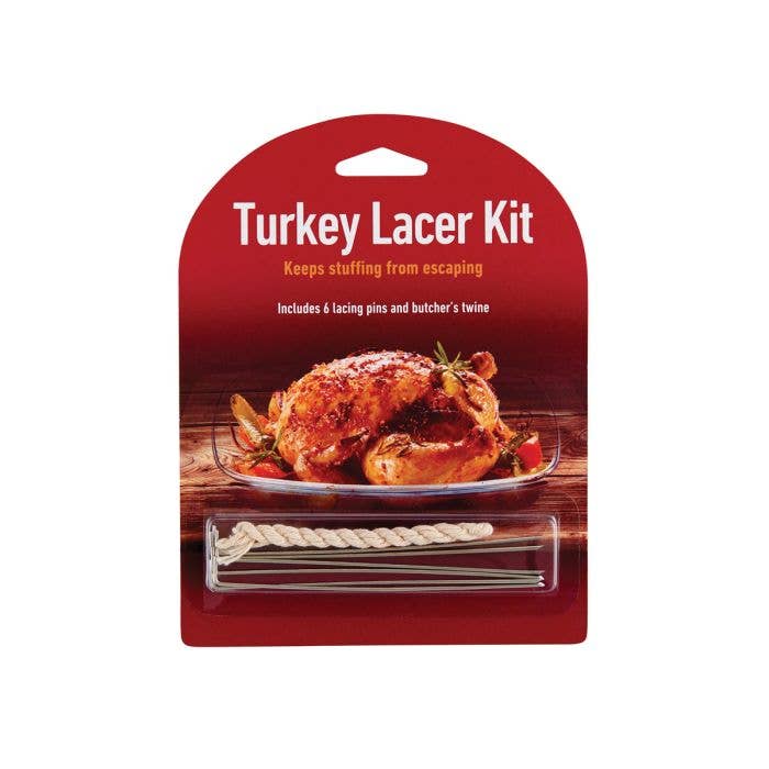 HIC - Harold Import Co. - Wholesale Kitchen Tool/Gadget - Turkey Lacer Kit – Stainless Steel Pins & Butcher’s Twine0