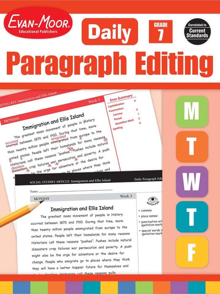 Daily Paragraph Editing Grade 7 Te for wholesale by Carson Dellosa Education