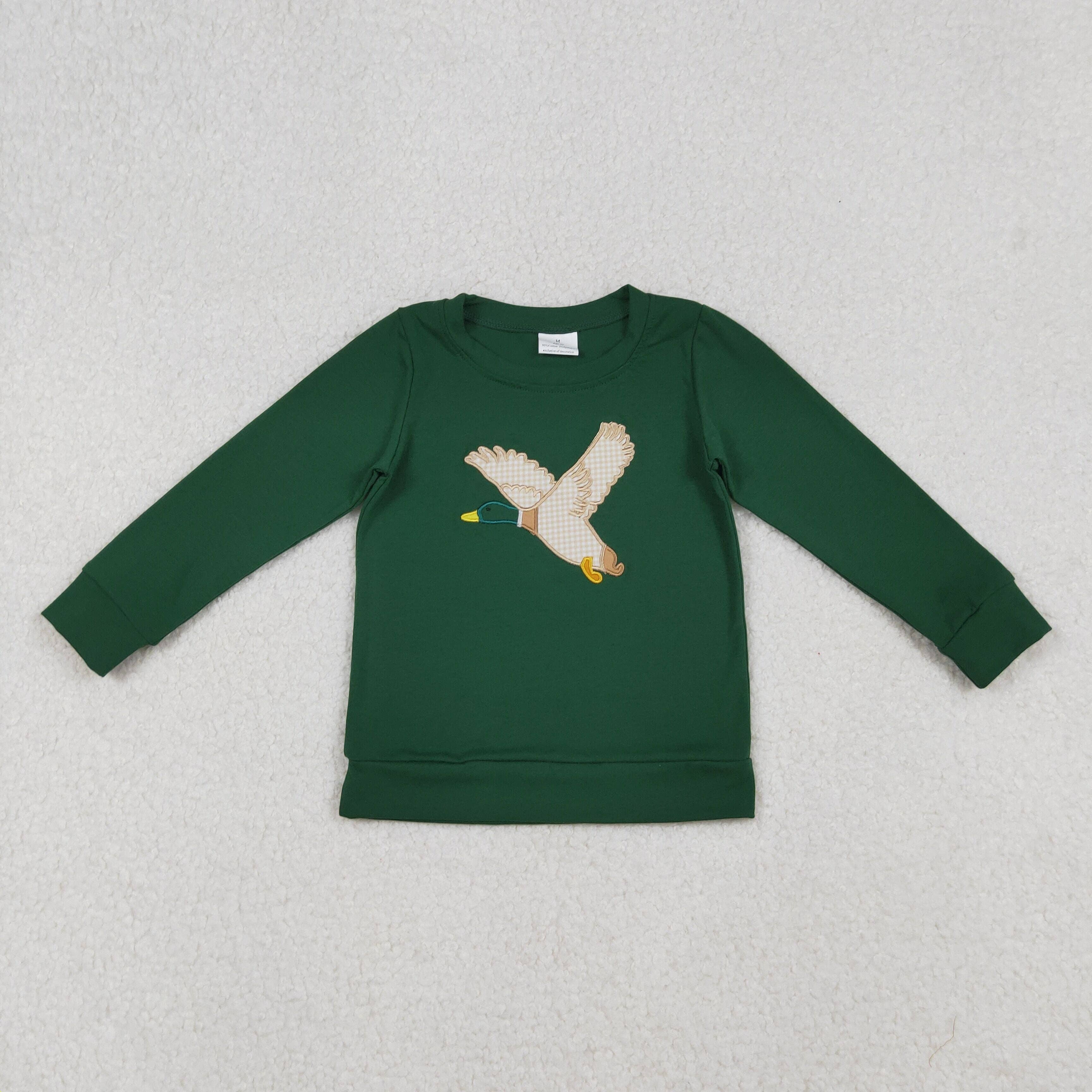 Aier Wholesale - Wholesale T-Shirt - Kids - Sibling Baby Boys Girls Embroidery Ducks Dogs Fishing Western Tee Shirts Top7