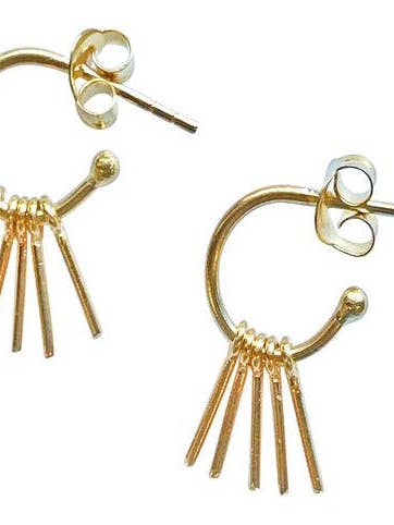 Bar hoop earrings for wholesale by Treisi