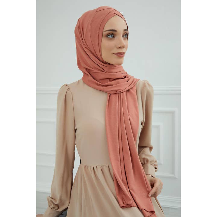 Aisha's Design - Wholesale Hijab - Women's - Comfort Fit Cotton Jersey Hijab, Breathable Lycra Blend Shawl for Women, Easy Daily Wear Modest Headscarf,PS-4061
