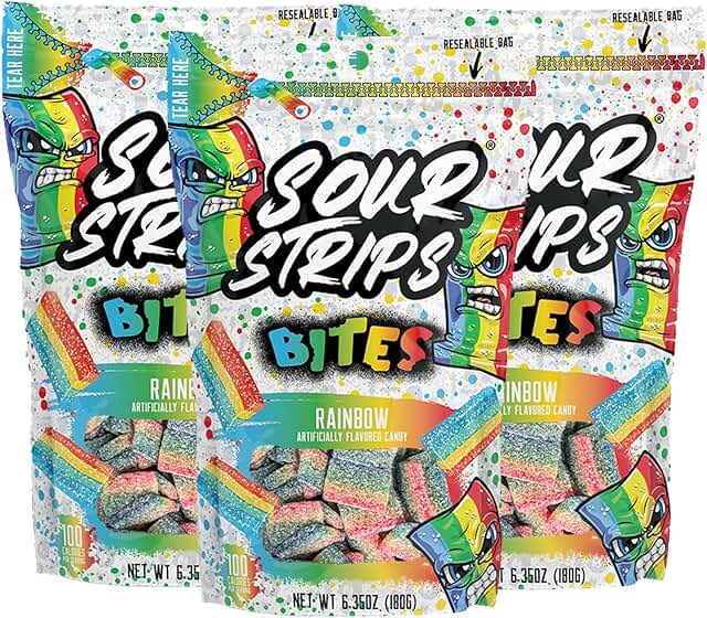 Mr. YuYu's Chililicious Candy - Wholesale Gummy - Sour Strips Rainbow Bites 10 count