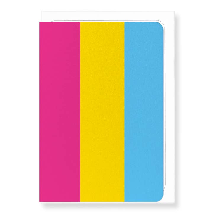 Ezen Trade – Engroshandel Hverdagshilsen kort – PANSEXUAL PRIDE FLAG: Lykønskningskort