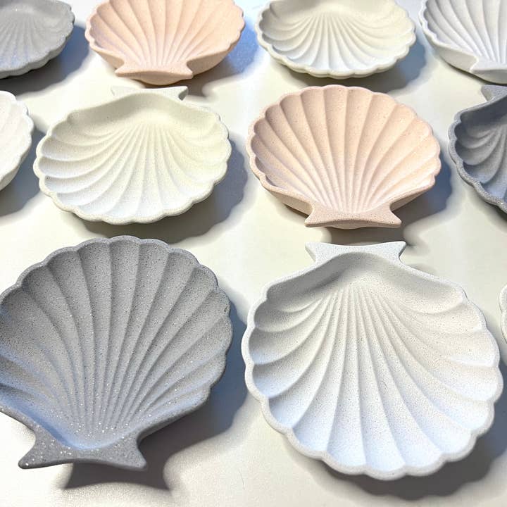 EMB Pretty - Vendita all'ingrosso Portagioie - Piatto in marmo con conchiglie, vassoio portagioie, conchiglie, gioielli in pietra1