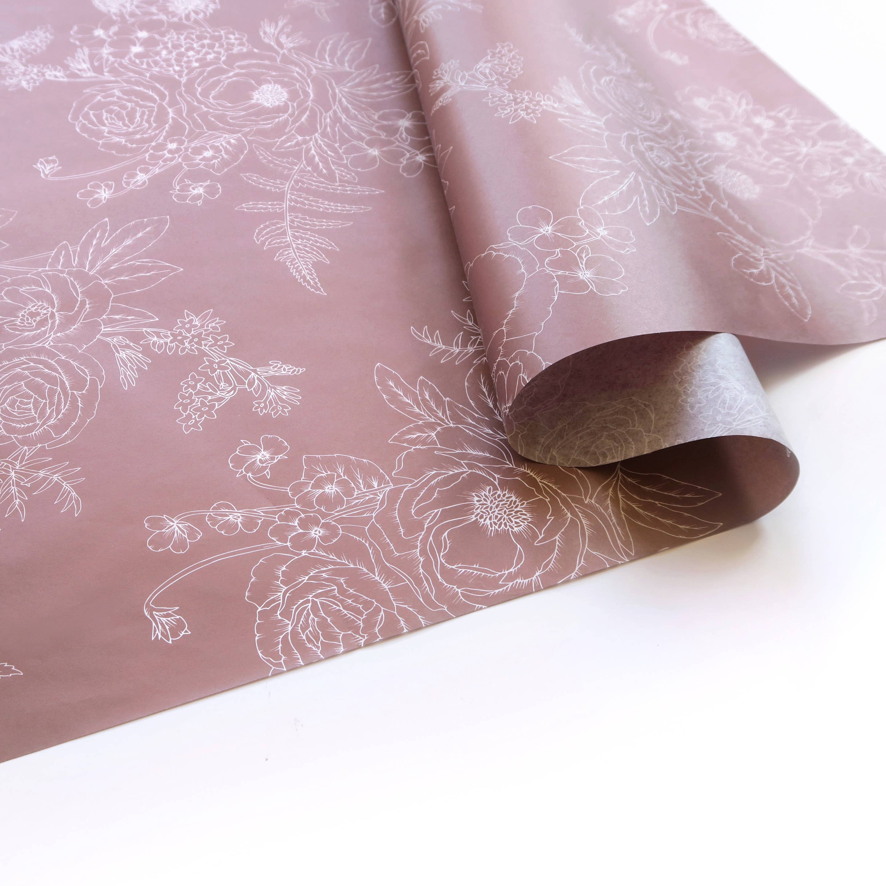 Typoflora - Wholesale Tissue paper - Tissue Paper - Peony in Dusty Mauve7