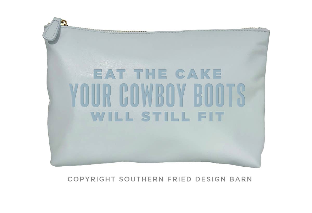 SOUTHERN FRIED DESIGN BARN - Wholesale Pouch - Women's - Eat The Cake Your Cowboy Boots... Catch All Pouch  0