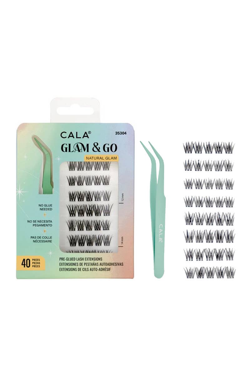 PINEAPPLE Beauty - Wholesale False/fake eyelashes - CALA 35304 Glam & Go Natural Glam Pre-Glued Clusters - 6