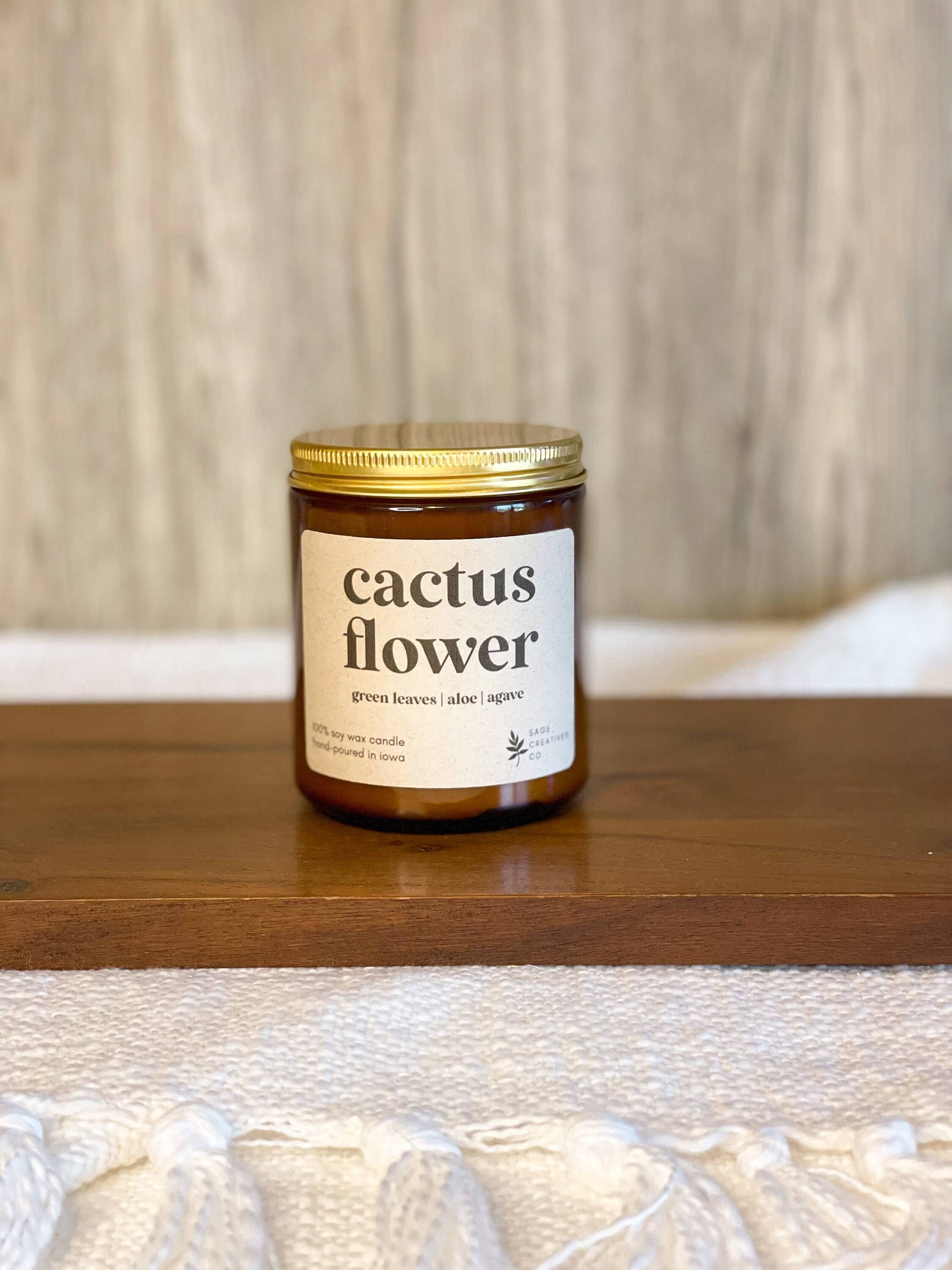 Sage Candle Co. - Wholesale Jar/Filled Candle - Cactus Flower - 100% Soy Wax Candle1
