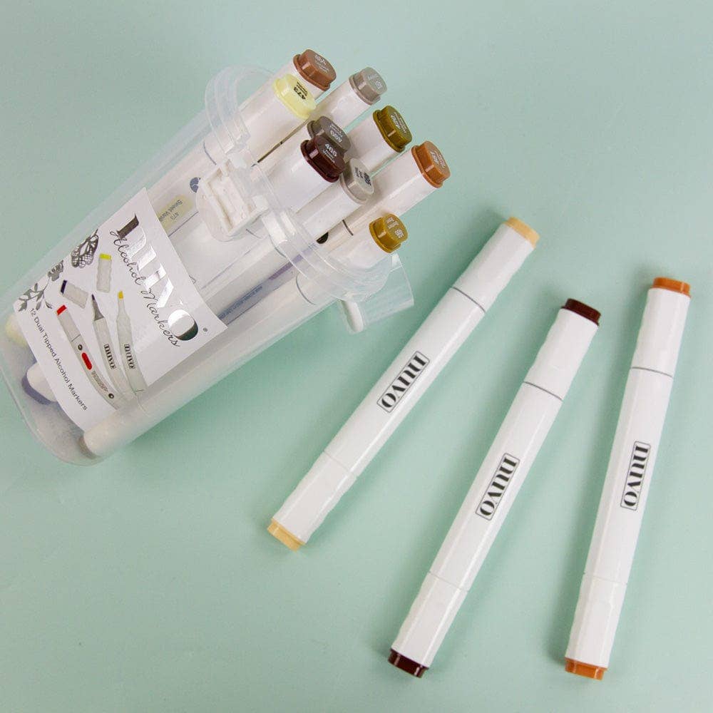 Tonic Studios – wholesale Marker – Nuvo - Marker Pen Collection - Earth Tones - 12 Pack - 528n6
