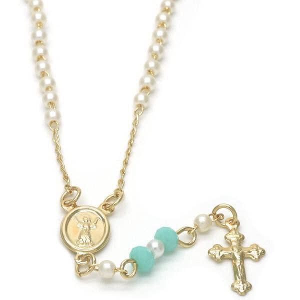 Parelmoer Baby Jezus Hanger Ketting voor wholesale door Angelluz