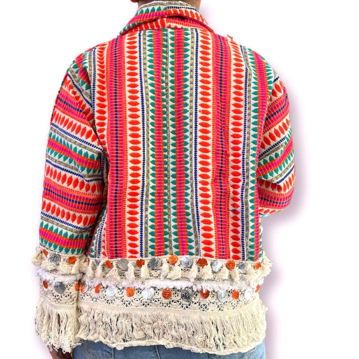 Flerfarvet sortiment Boho Chic bomuldsjakke til kvinder - afslappet stil for engroshandel på Faire10