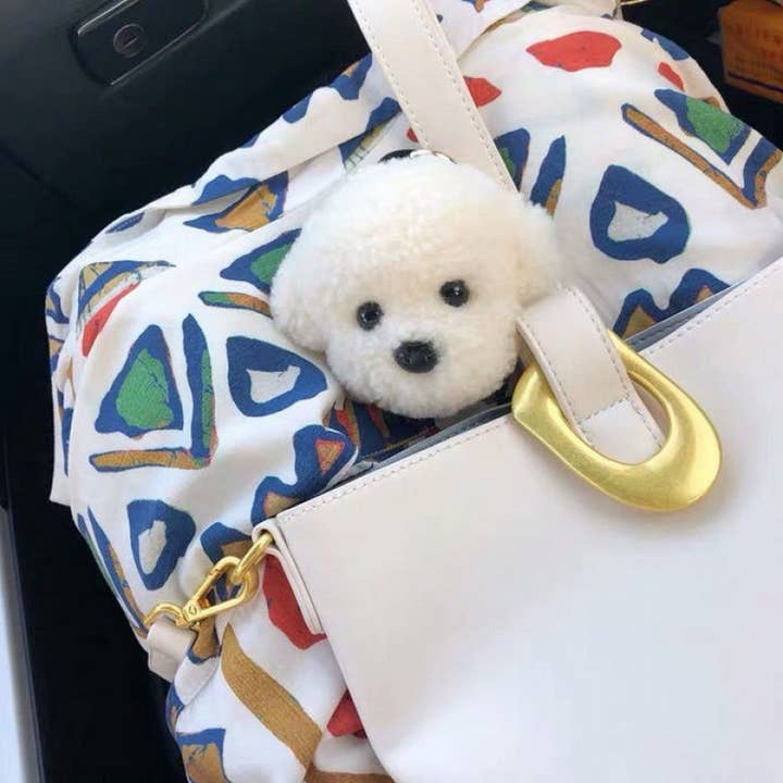 ACCITY - Wholesale Keychain - Unisex - LAMB FUR PUPPY PLUSH BAG PENDANT CAR KEYCHAIN_CWMM25003