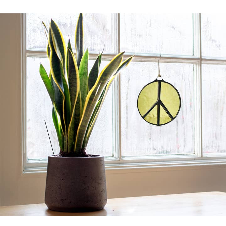 Samara Designs Studio - Wholesale Suncatcher - Glass Peace Sign Suncatcher19