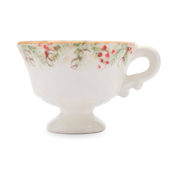 Arte Italica & Crown Linen Designs - Wholesale Coffee/Tea Cup - Natale Tea Cup - Christmas0