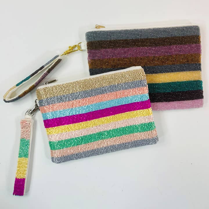 MKay Style - Wholesale Coin Purse - Women's - Wristlet Coin Purse, Beaded Coin Pouch With Wrist Strap4