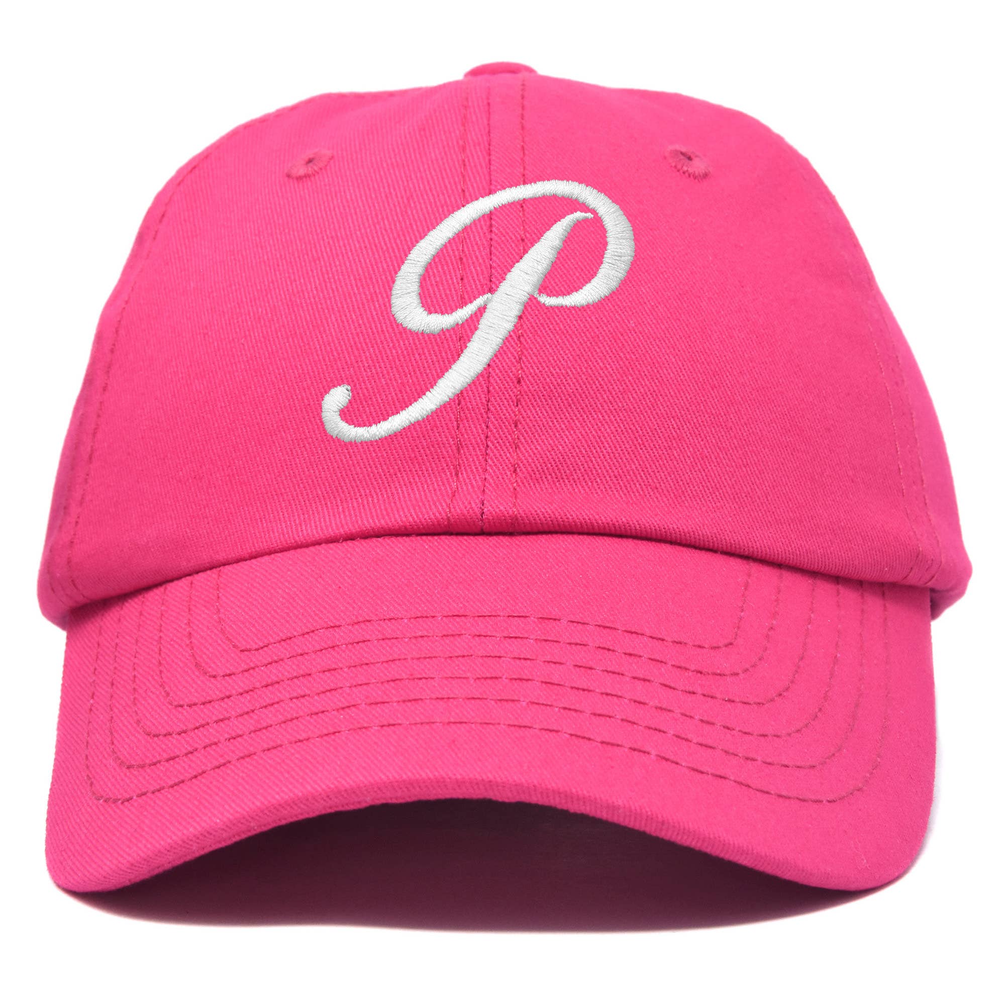 Dalix - Wholesale Baseball Cap - Women's - DALIX Initial Hat Letter P Womens Baseball Cap Monogram24