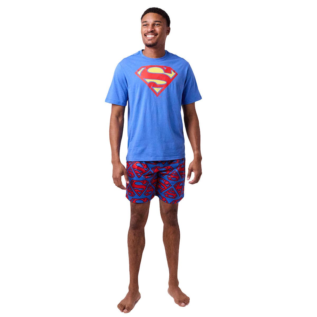 Bioworld Merchandising - Wholesale Sleepwear Set - Men's - Superman Logo Men's 2-Pack Pajama Set4