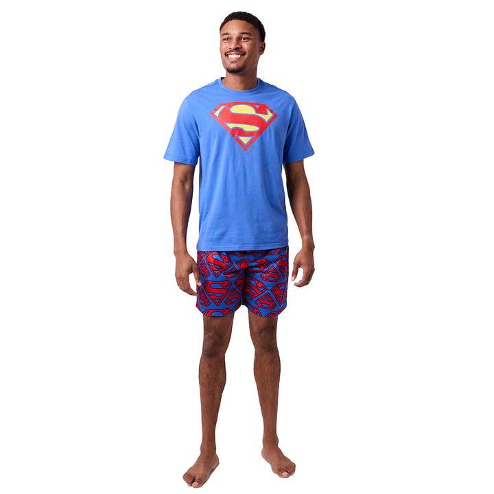 Bioworld Merchandising - Wholesale Sleepwear Set - Men's - Superman Logo Men's 2-Pack Pajama Set4