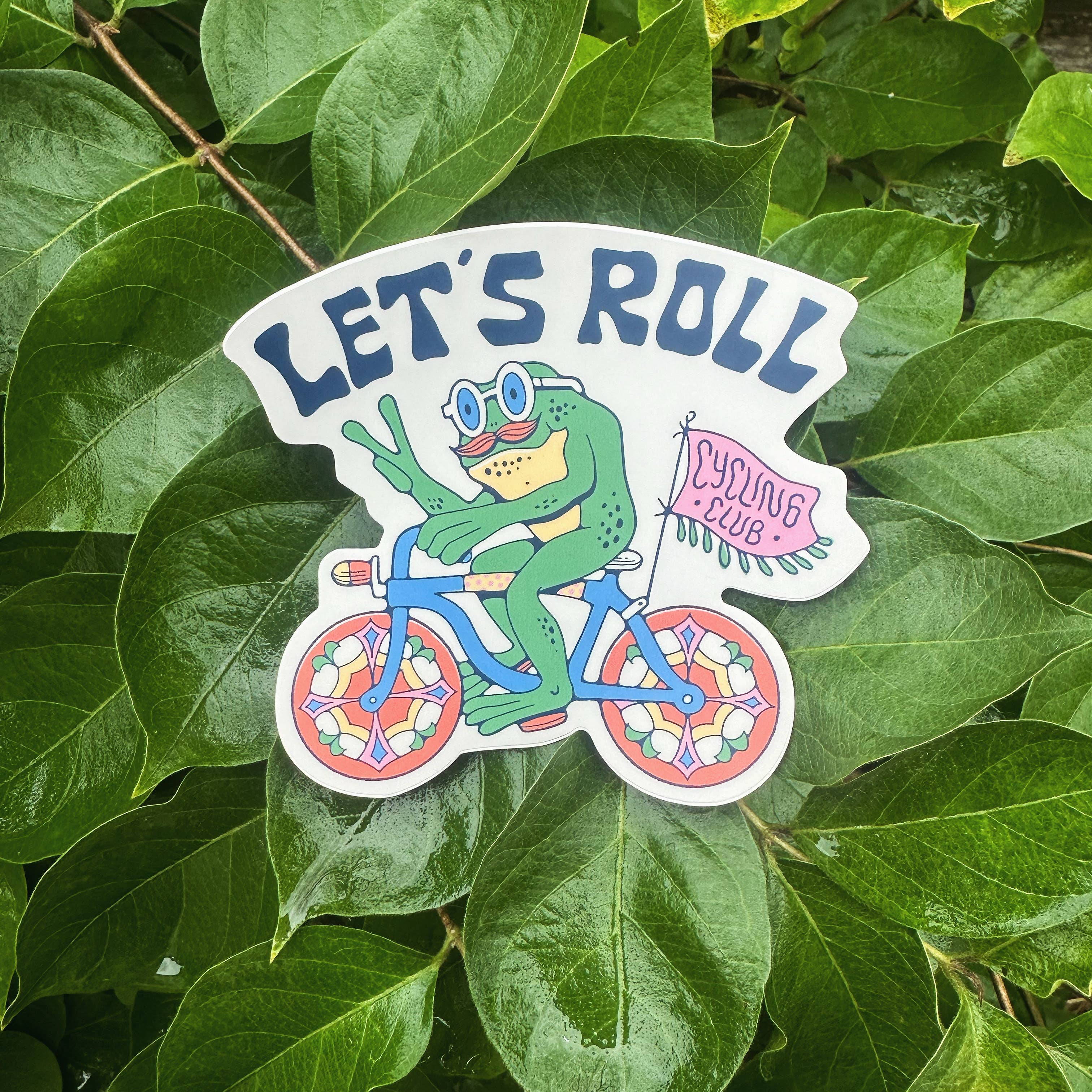 Menottees - Wholesale Sticker - Let's Roll Frog (wielerclub) | Sticker1