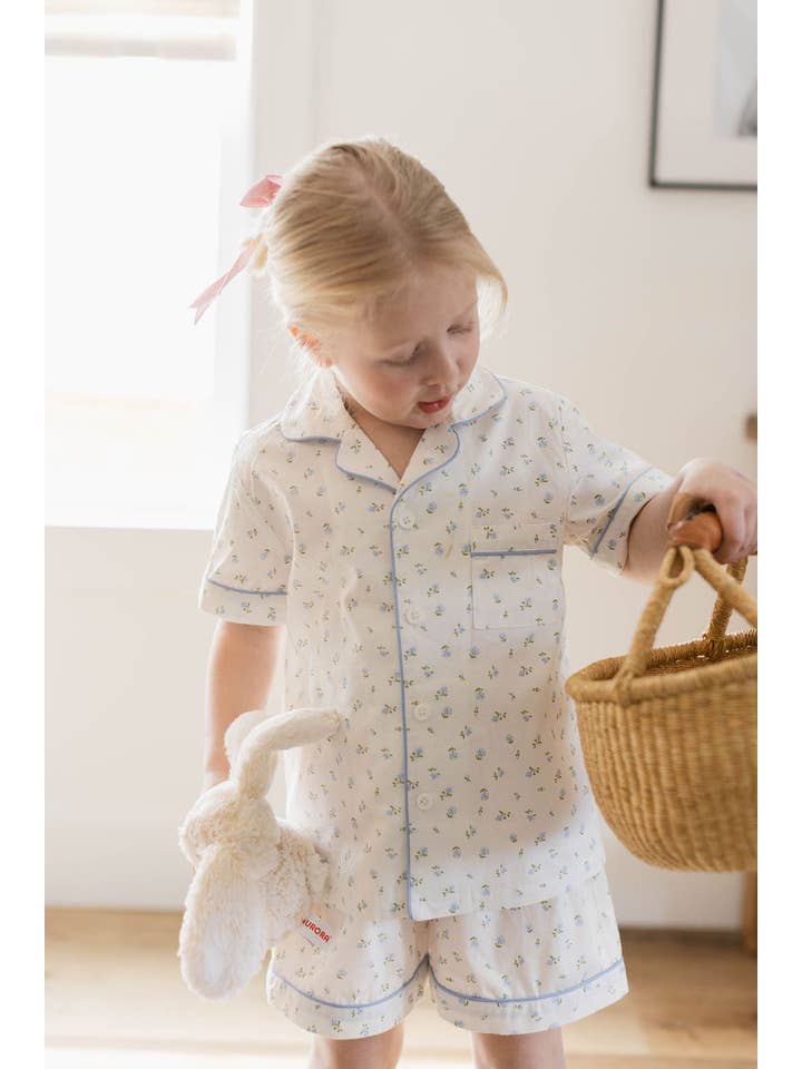 Petite Moss - Wholesale Sleepwear Set - Kids - Forget-Me-Not Two Piece Pajama Set3